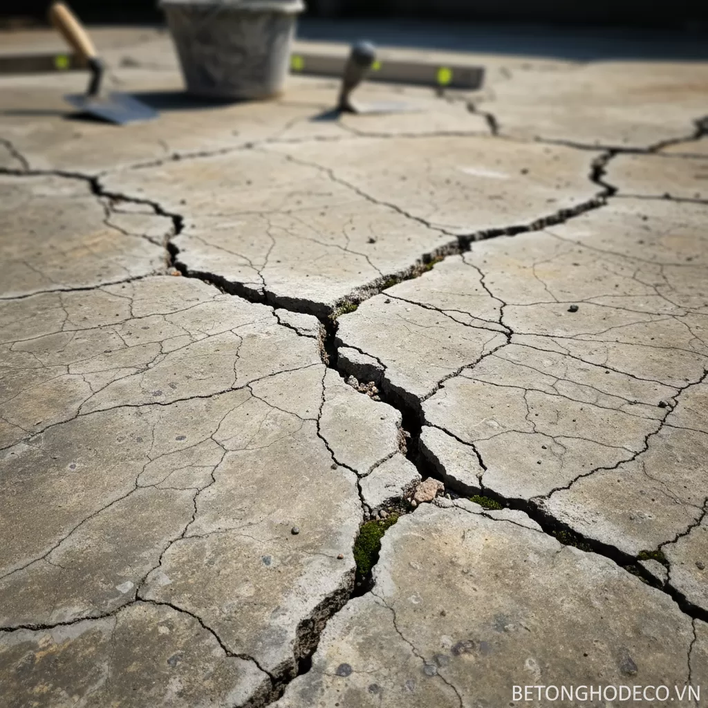 lỗi thường gặp - Bê tông rạn nứt
