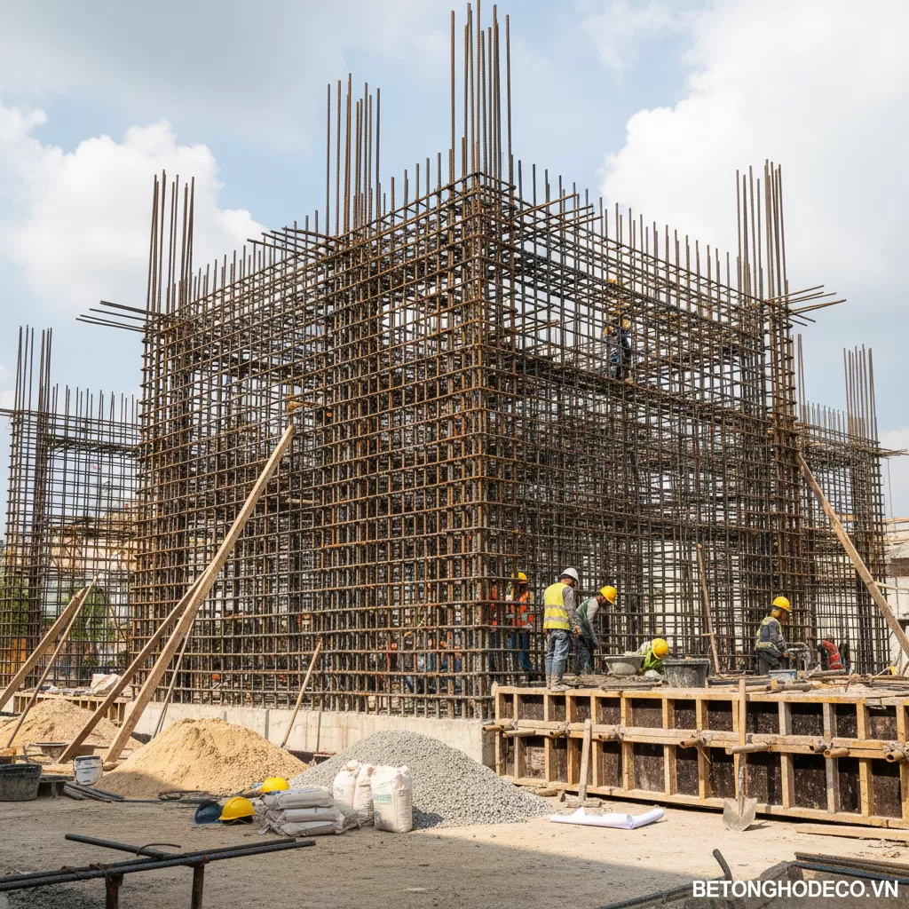 tông cốt thép - Khung xương cốt thép