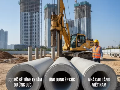 Cọc bê tông ly tâm dự ứng lực (PHC): Đặc điểm, ưu điểm và ứng dụng trong ép cọc nhà cao tầng - Cọc tông tâm